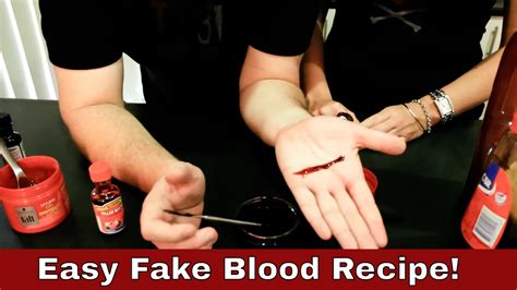 how to make fake blood that doesn't stain clothes|blood recipes.